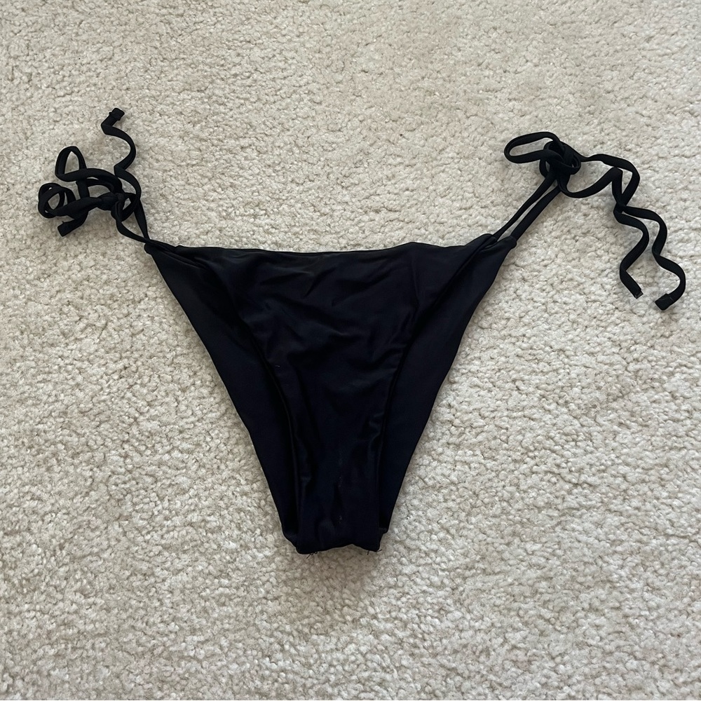 Black String Bikini Bottom